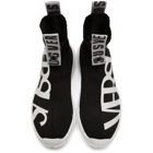 Versus Black Logo Ribbons Sock Sneakers