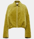 Dries Van Noten Quilted floral velvet jacket