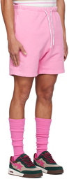 AAPE by A Bathing Ape Pink Embroidered Shorts