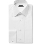 TOM FORD - White Slim-Fit Bib-Front Double-Cuff Sea Island Cotton Shirt - Men - White