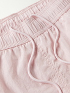 Onia - Straight-Leg Mid-Length Crinkled Swim Shorts - Pink