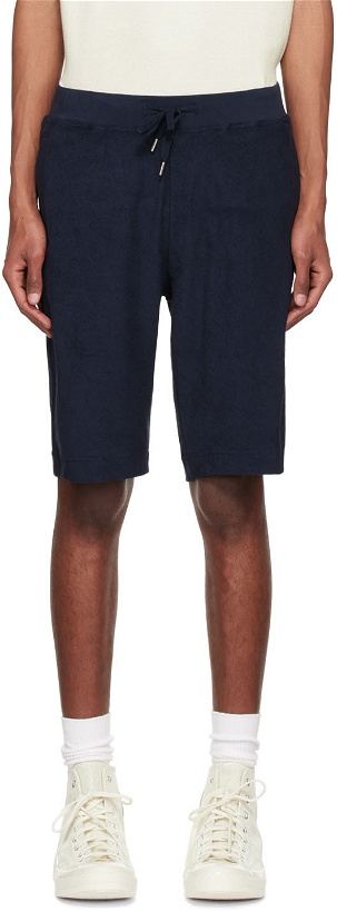 Photo: Sunspel Navy Towelling Shorts