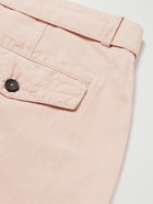 Officine Générale - Julian Straight-Leg Belted Lyocell, Linen and Cotton-Blend Bermuda Shorts - Pink