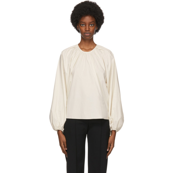 送料無料 いくらから Studio Nicholson Off-White Posada Blouse Studio Nicholson シャツ/ブラウス(長袖/七分)