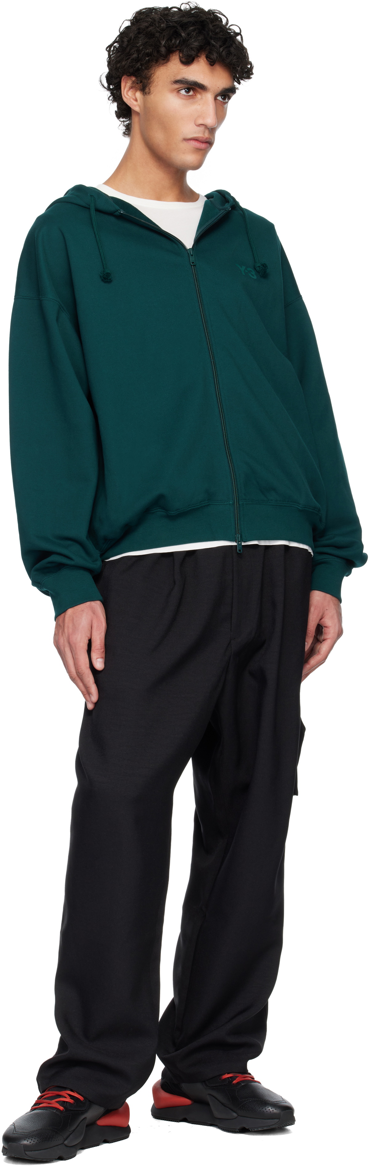 Y-3 Green FL Zip Hoodie