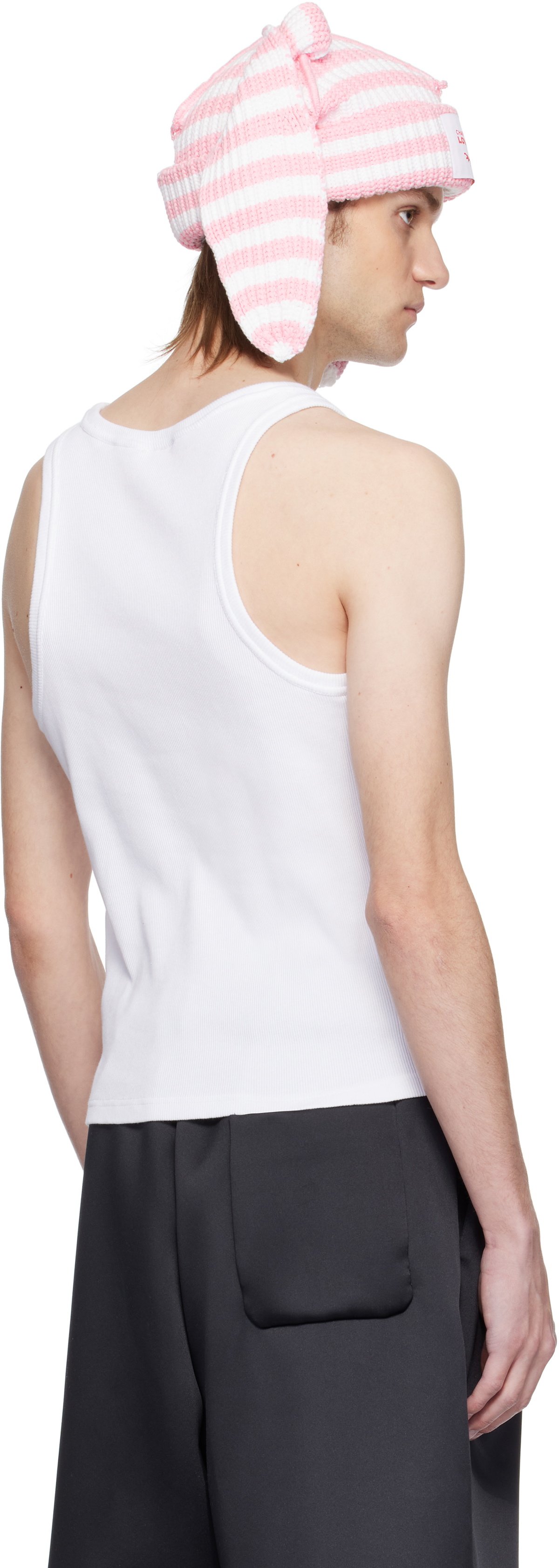 Charles Jeffrey LOVERBOY White Logo Tank Top