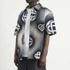 Casablanca Men's Pearlescent Monogram Denim Shirt in Blue
