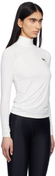 District Vision White Paneled Long Sleeve Mock Sport T-shirt