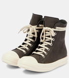 Rick Owens Geobasket suede high-top sneakers