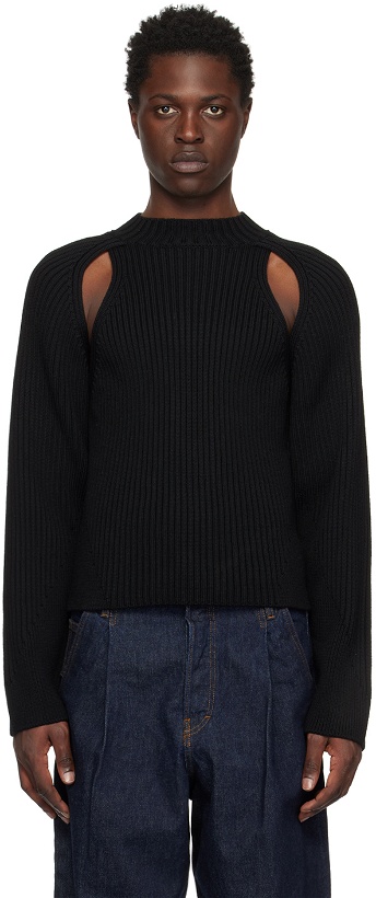 Photo: Jean Paul Gaultier Black Cutout Sweater