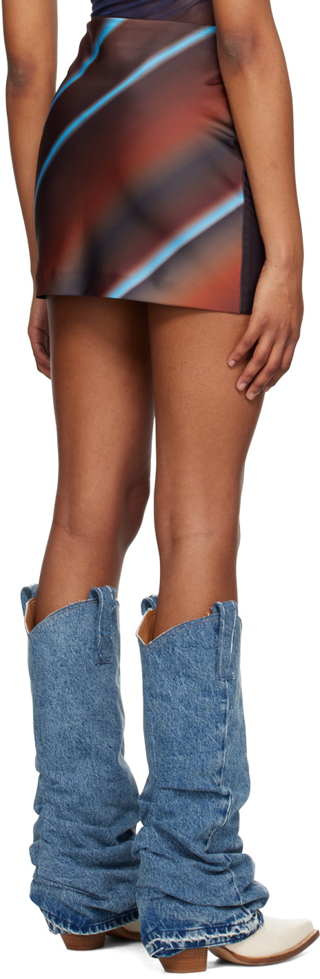 ELLISS Brown Surreal Creature Miniskirt