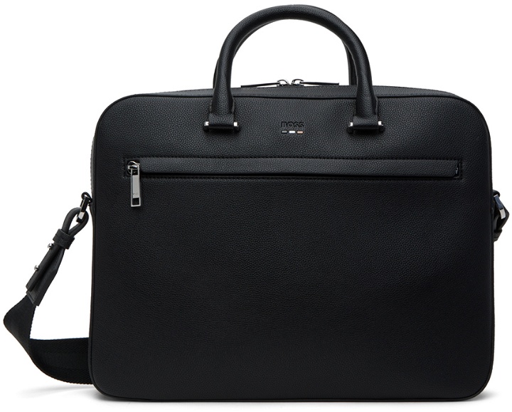 Photo: BOSS Black Faux-Leather Briefcase