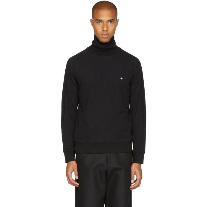 Photo: Stone Island Black Cotton Turtleneck 