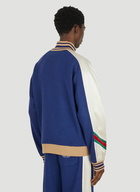 Interlocking G Zip Front Track Jacket in Blue