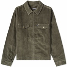 Pass~Port Men's Cord Zip Jacket in Dark Olive