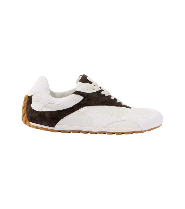 Photo: Bottega Veneta Orbit Flash suede-trimmed sneakers