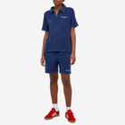 Sporty & Rich Hotel du Cap Cursive Terry Polo in Indigo White