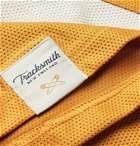 TRACKSMITH - Van Cortlandt Striped Stretch-Mesh Tank Top - Gold
