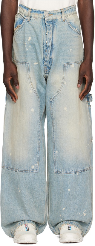 Photo: B1ARCHIVE Blue Paneled Jeans