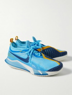 Nike Tennis - NikeCourt React Vapor NXT Rubber-Trimmed Flyweave Tennis Sneakers - Blue