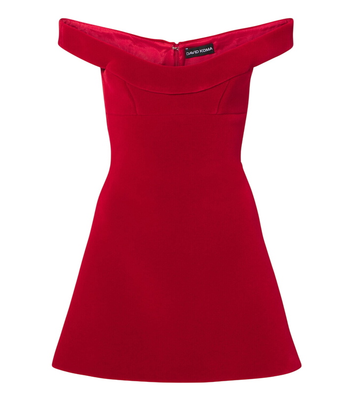 Photo: David Koma Off-shoulder velvet minidress