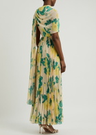 Huishan Zhang Alara Floral-print Chiffon Maxi Dress Yellow