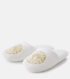 Versace Home Cotton and linen terry slippers