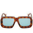 Loewe Eyewear Paula's Ibiza Dive Mask Sunglasses in Blonde Havana 