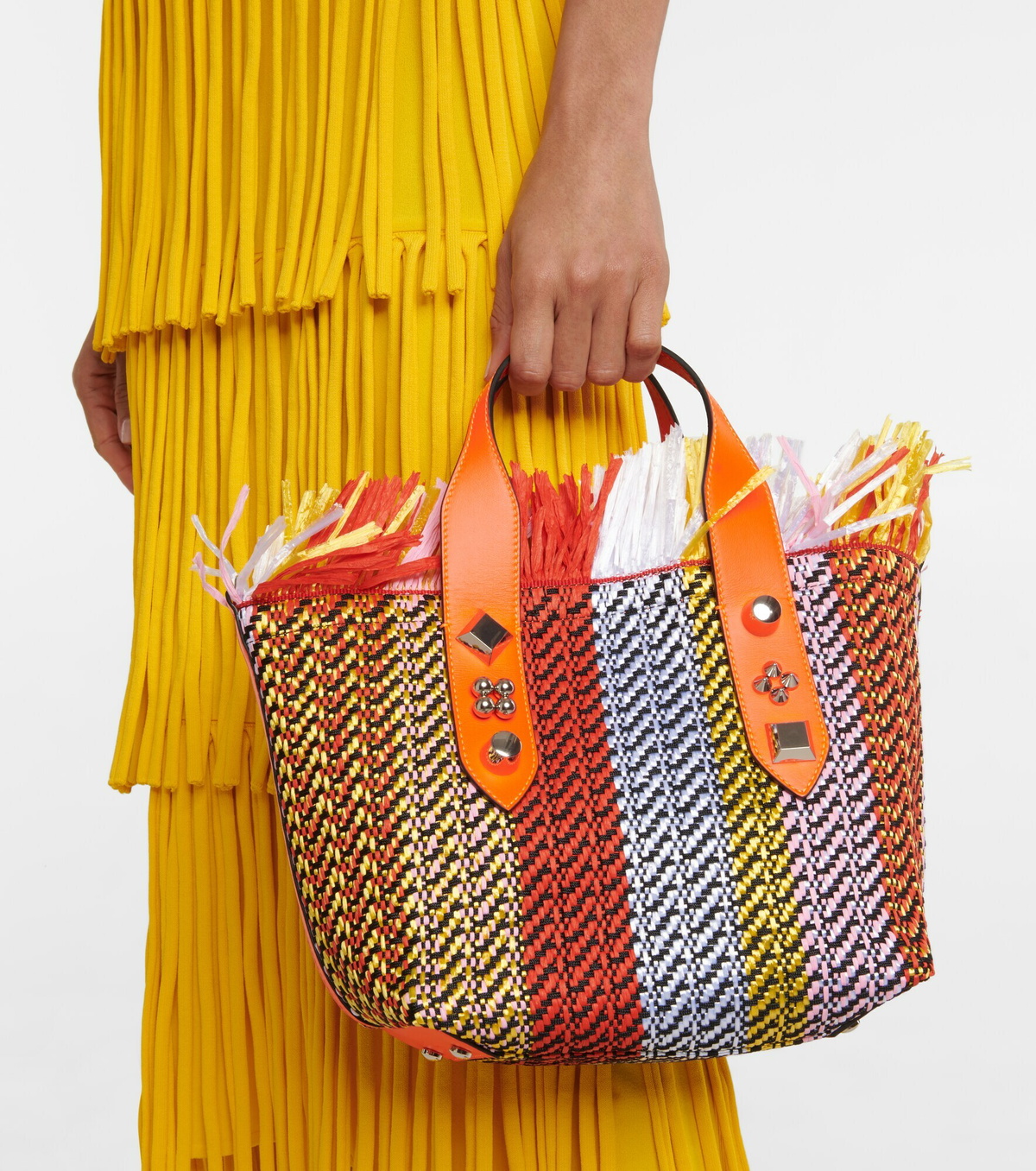 Christian Louboutin - Frangibus Small raffia tote Christian Louboutin