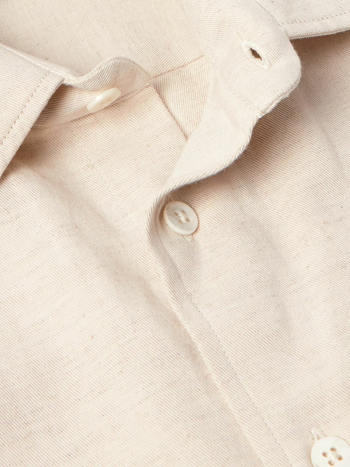 De Bonne Facture - Cotton and Hemp-Blend Gabardine Shirt - Neutrals