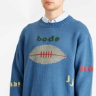 BODE Men's Spirit Sweater in Blue