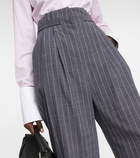 Loewe - Striped wide-leg wool-blend pants