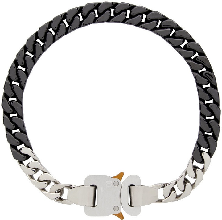 Photo: 1017 ALYX 9SM Silver & Black Ceramic Buckle Chain Necklace