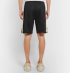 Gucci - Webbing-Trimmed Tech-Jersey Shorts - Men - Black