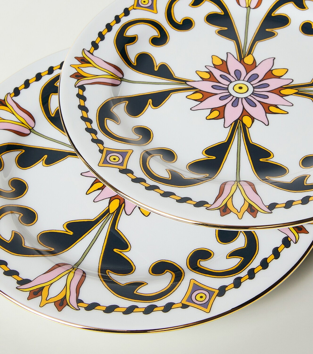 La DoubleJ Tyrrhenia Tulyps set of 2 porcelain dessert plates