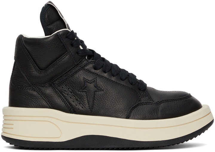 Photo: Rick Owens Drkshdw Black & Off-White Converse Edition Turbowpn High-Top Sneakers