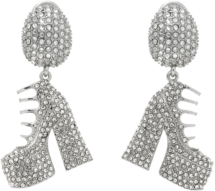Photo: Marc Jacobs Silver Kiki Crystal Boots Earrings
