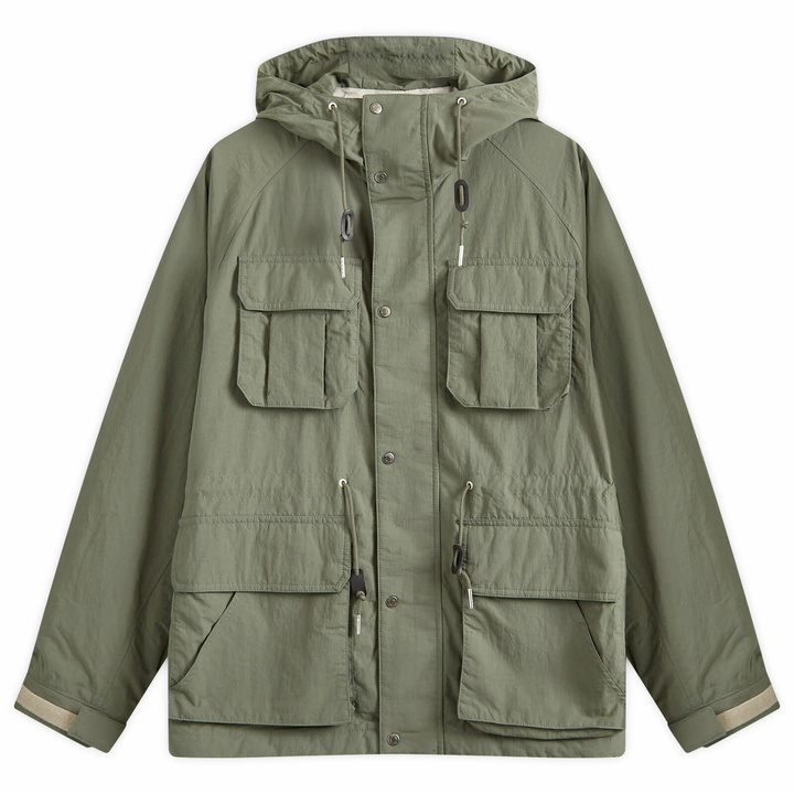 Photo: Uniform Bridge Men's Pocket Mountain Parka Jacket in Sage Green