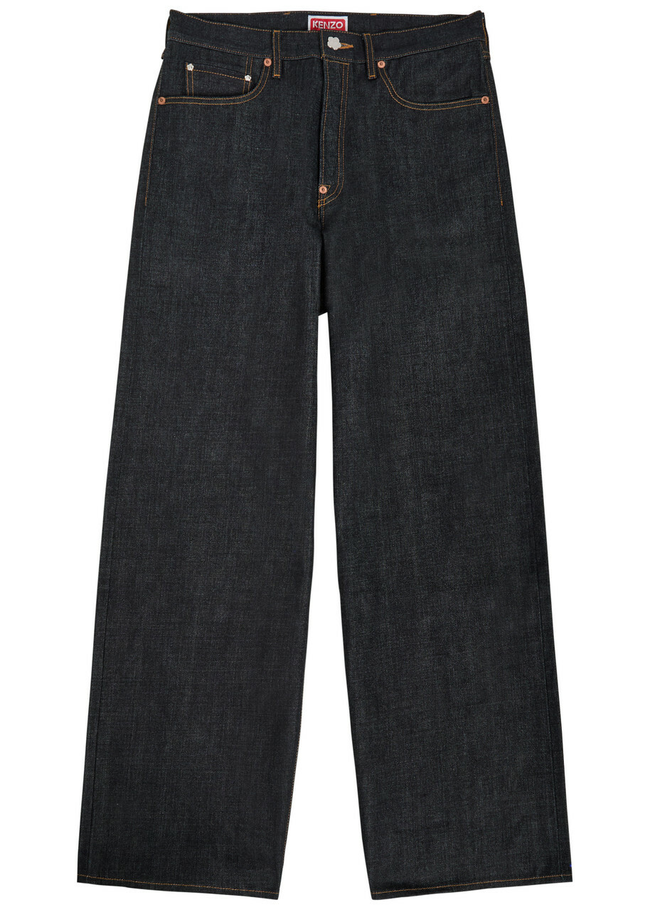 Kenzo Turn-up Wide-leg Jeans Indigo
