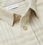 John Elliott - Frayed Checked Cotton-Flannel Shirt - Neutrals