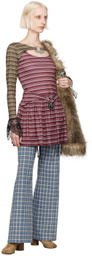 Chopova Lowena Red & Green Sally Heart Mini Dress