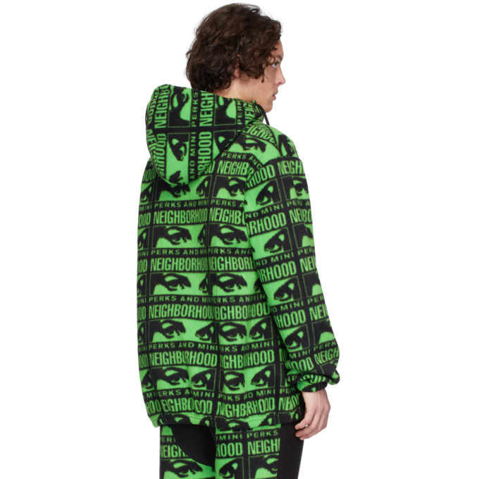 Perks and Mini Black and Green Neighborhood Edition Hoodie Perks