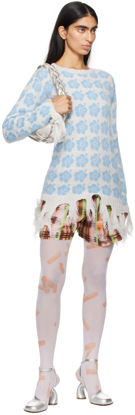 Ashley Williams Blue Ganguro Floral Sweater