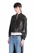 Salvatore Santoro Bomber Jacket In Black Leather