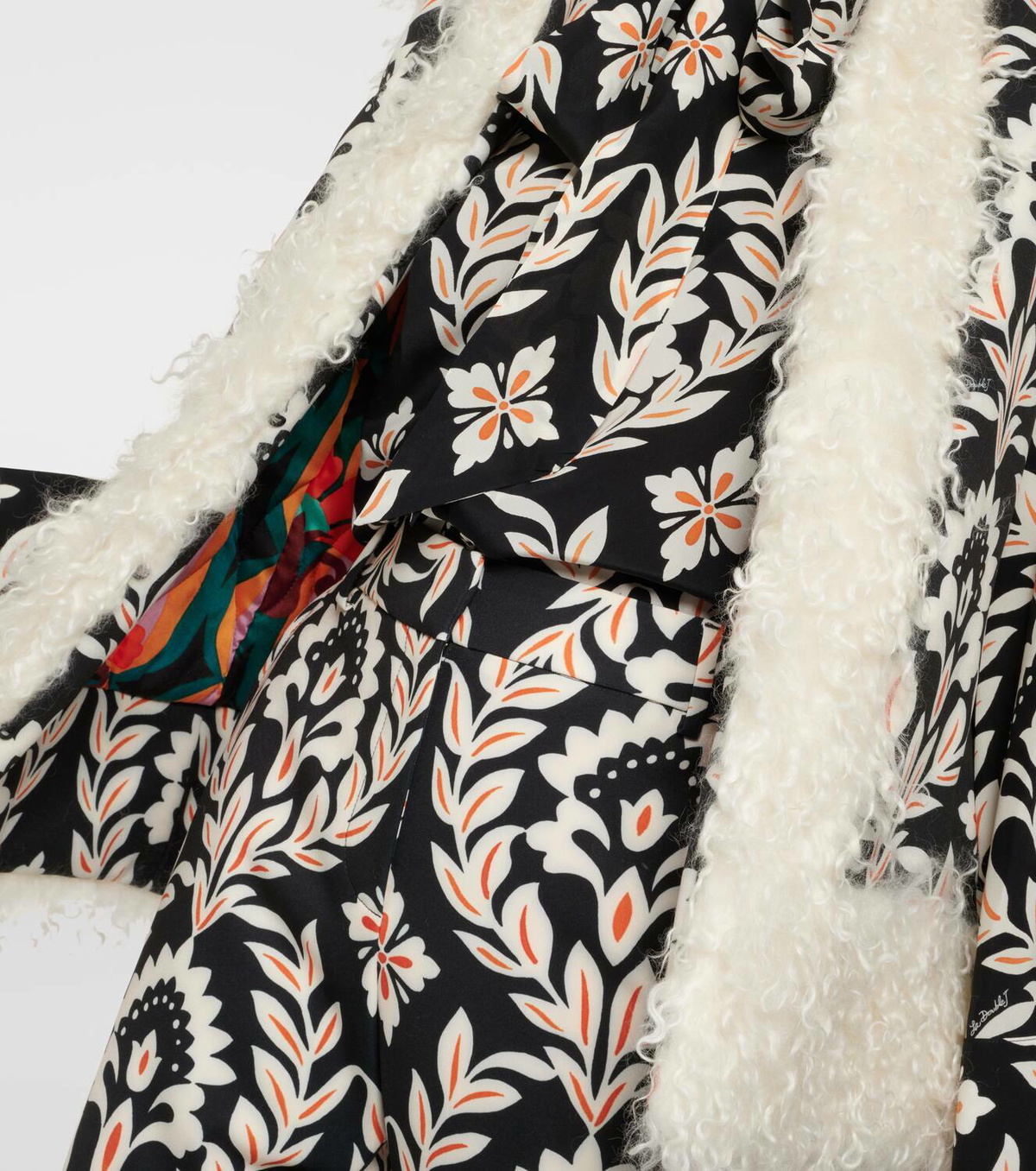 La DoubleJ Printed mohair-trimmed jersey vest