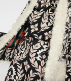 La DoubleJ Printed mohair-trimmed jersey vest