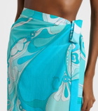 Pucci Orchidee cotton beach cover-up
