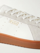 Polo Ralph Lauren - Bedford Suede-Trimmed Leather Sneakers - White