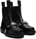 Toga Pulla Black Embellished Chelsea Boots