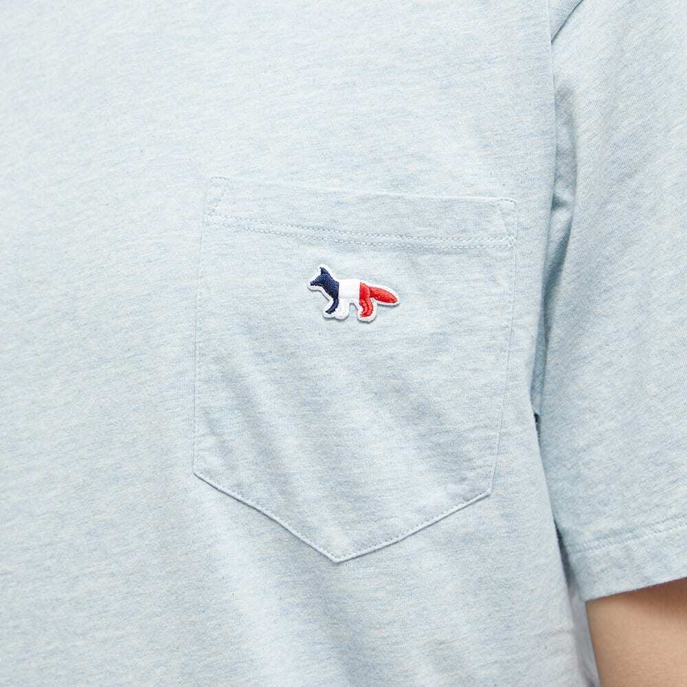 Maison Kitsuné Men's Tricolor Fox Patch Classic Pocket T-Shirt in